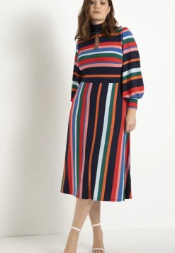 A-line Dress with Puff Sleeves