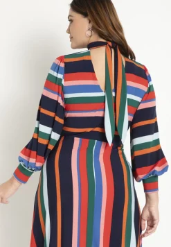 A-line Dress with Puff Sleeves