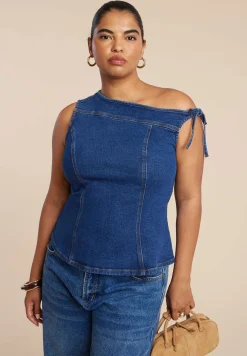 Asym Denim Top