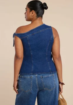 Asym Denim Top