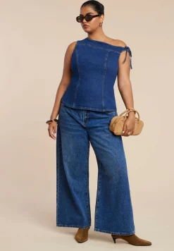 Asym Denim Top