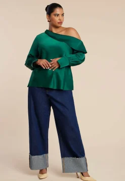 Asym Foldover Blouse
