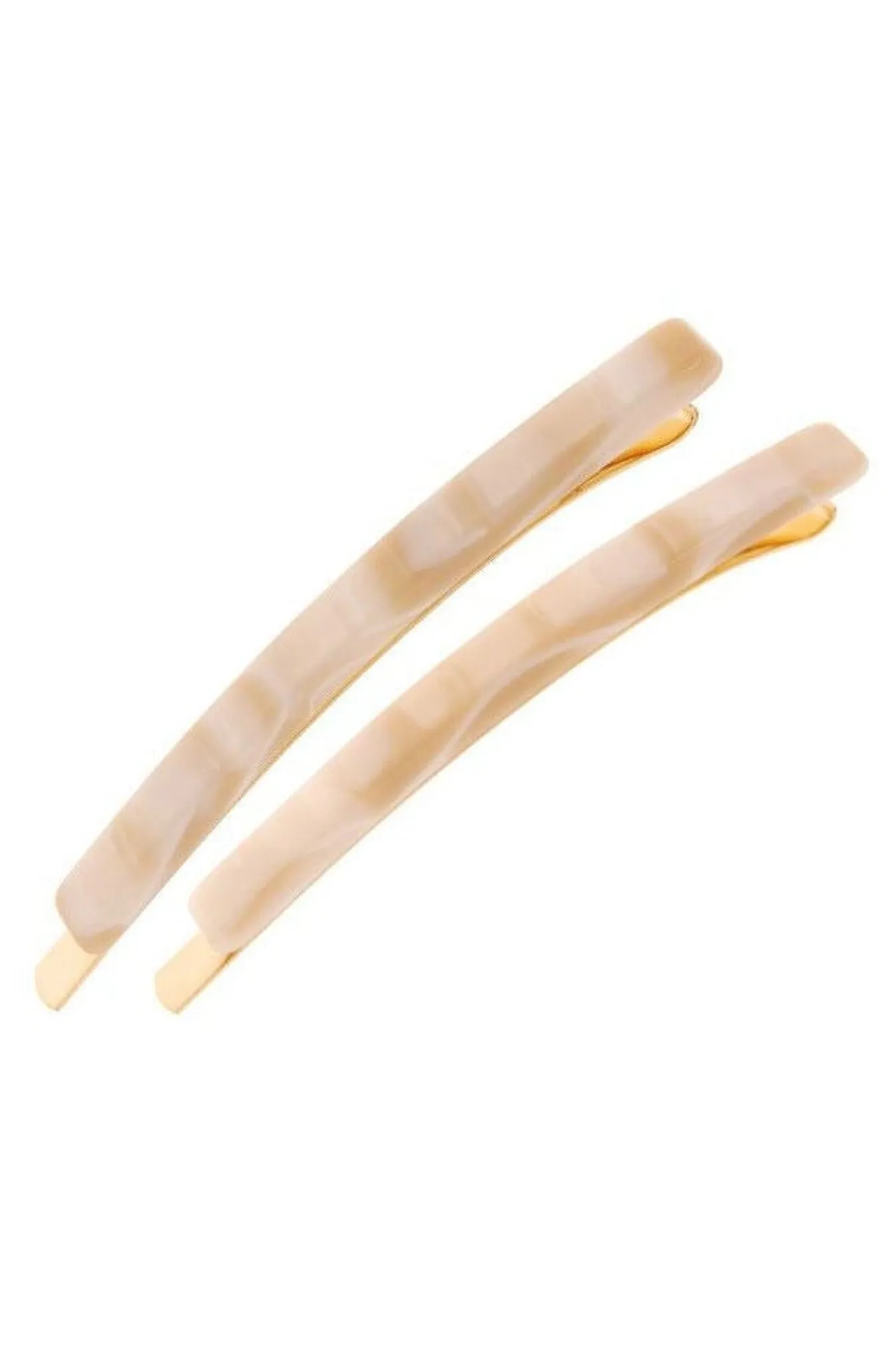 Bobby Pin Pair on Gold Wire