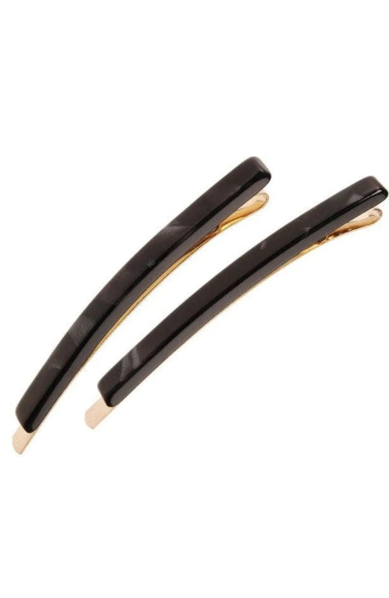 Bobby Pin Pair on Gold Wire