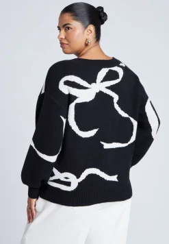 Bow Print Cardigan
