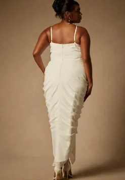 Bridal by ELOQUII Draped Dress With Cascade