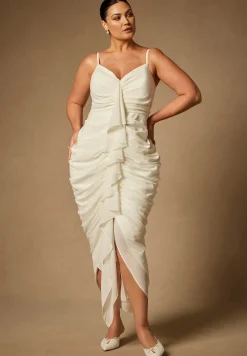 Bridal by ELOQUII Draped Dress With Cascade