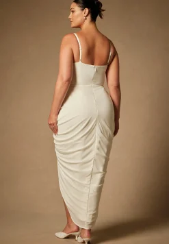 Bridal by ELOQUII Draped Dress With Cascade