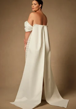 Bridal by ELOQUII Embellished Column Gown With Train