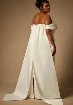 Bridal by ELOQUII Embellished Column Gown With Train