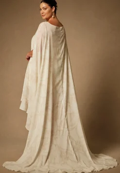 Bridal by ELOQUII Mini Dress With Cape Overlay