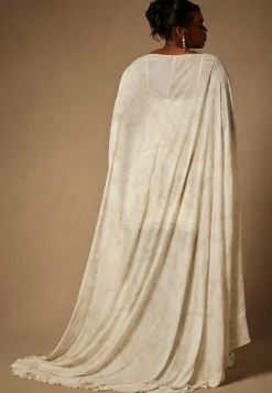Bridal by ELOQUII Mini Dress With Cape Overlay