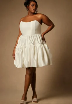 Bridal by ELOQUII Mini Flare Dress With Structured Bodice