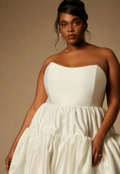 Bridal by ELOQUII Mini Flare Dress With Structured Bodice