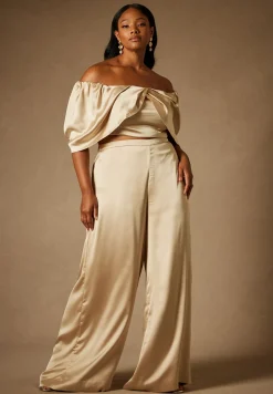 Bridal by ELOQUII Off The Shoulder Draped Bustier Top