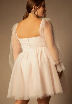 Bridal by ELOQUII Off The Shoulder Empire Mini Dress