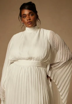 Bridal by ELOQUII Pleated Mini With Full Sleeve