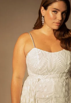 Bridal by ELOQUII Sequin Gown With Detachable Skirt