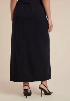 Buttoned Maxi Column Skirt