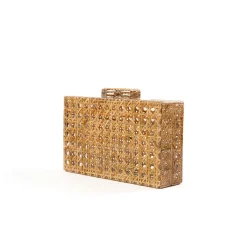 Cane Rattan Acrylic Clutch
