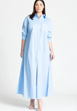 Collared Maxi Shirt Dress