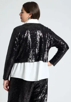 Collared Sequin Twofer