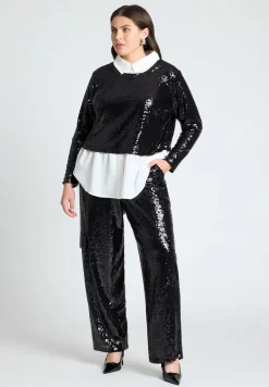 Collared Sequin Twofer
