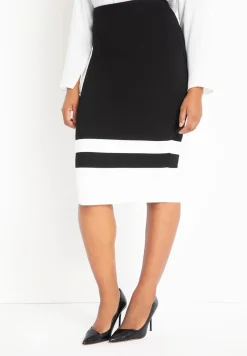 Colorblock Column Skirt