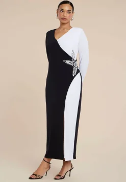 Colorblock Embellished Maxi Dress