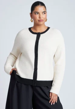 Contrast Placket Cardigan