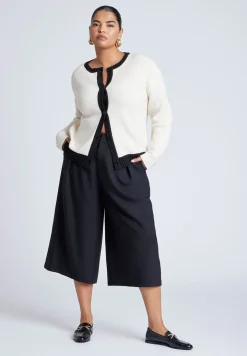 Contrast Placket Cardigan