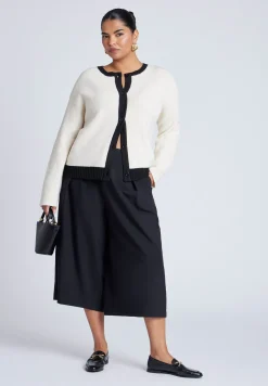 Contrast Placket Cardigan