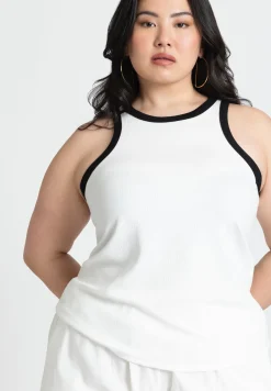 Contrast Racer Tank