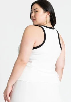 Contrast Racer Tank