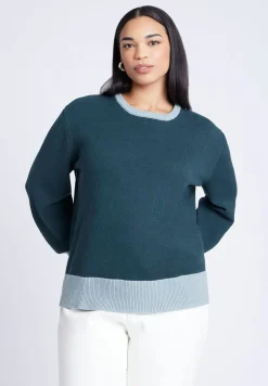 Contrast Rib Sweater