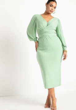 Cross Front Midi Dress