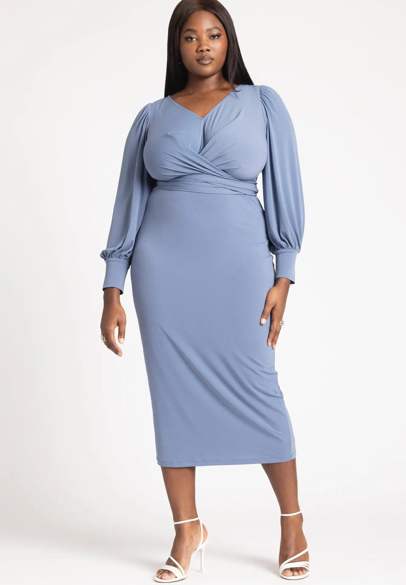 Cross Front Midi Dress