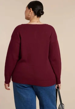 Deep V-Neck Sweater