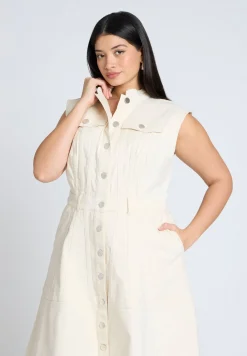 Denim Fit & Flare Dress