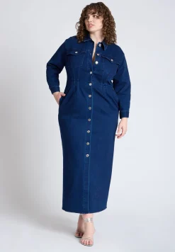 Denim Fitted Dress