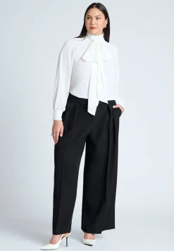 Dramatic Neck-Tie Blouse