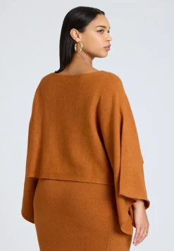 Draped Cropped Sweater