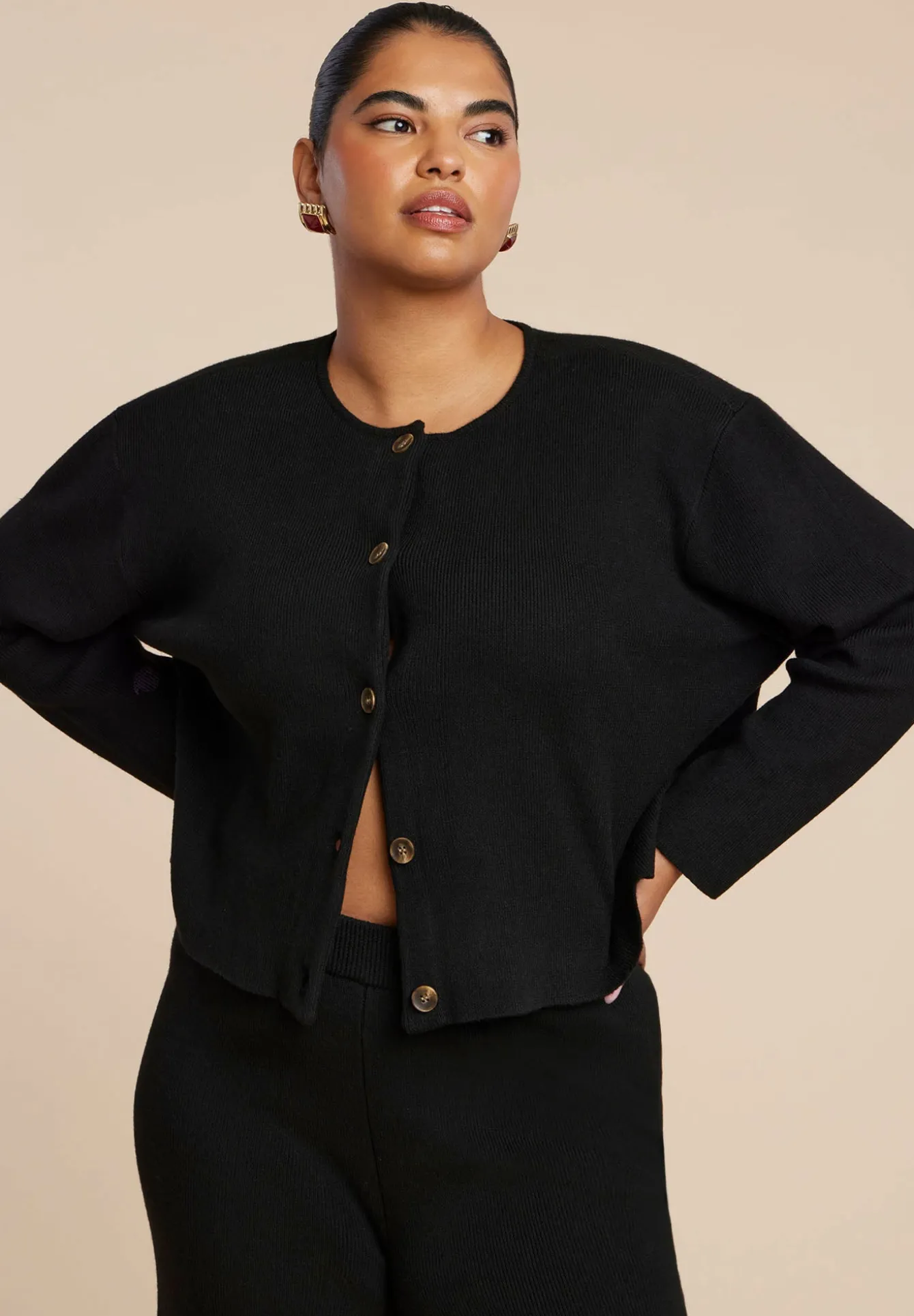 Drop Shoulder Cardigan