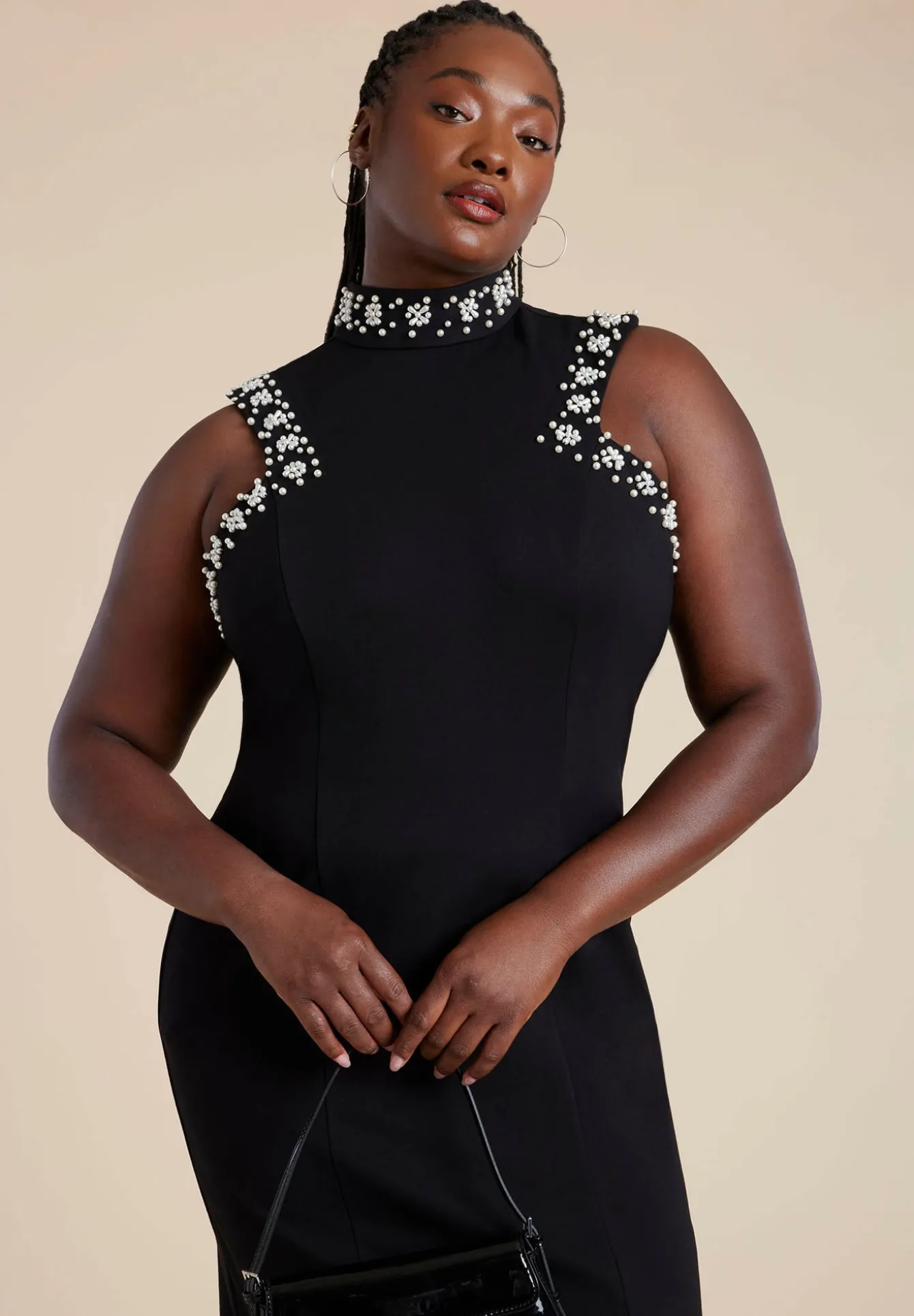 Embellished Sleeveless Knit Dress