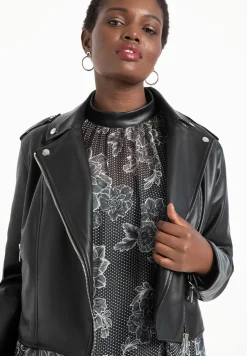 Faux Leather Moto Jacket