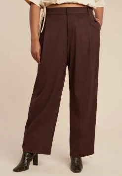Faux Suede Wide Leg Pant