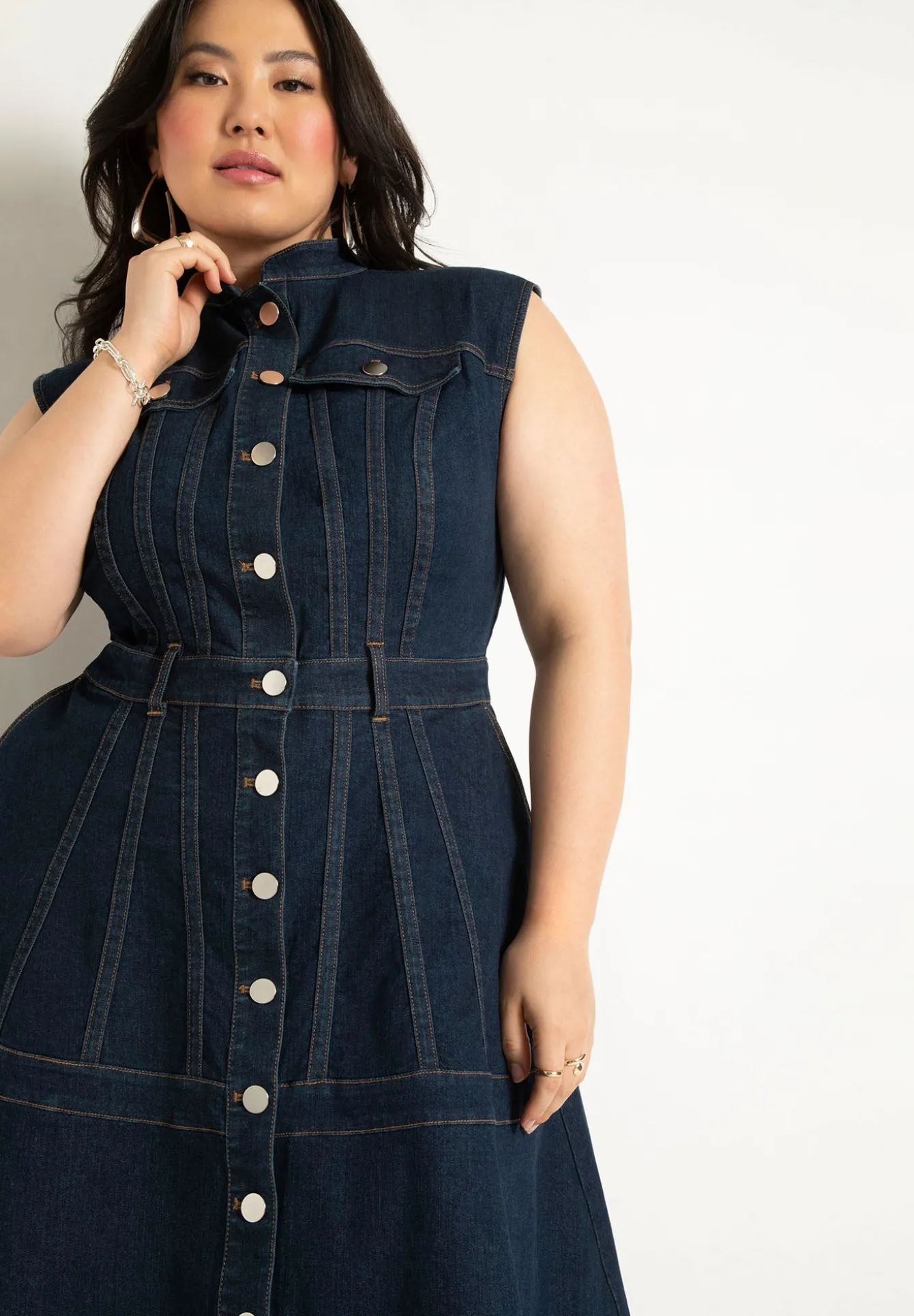 Fit & Flare Denim Dress