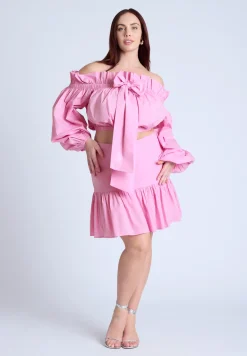 Full Poplin Mini Skirt