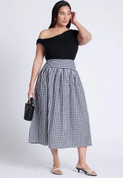 Gingham Full Skirt