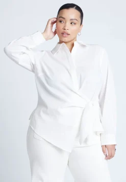 Hip Tie Collared Shirt